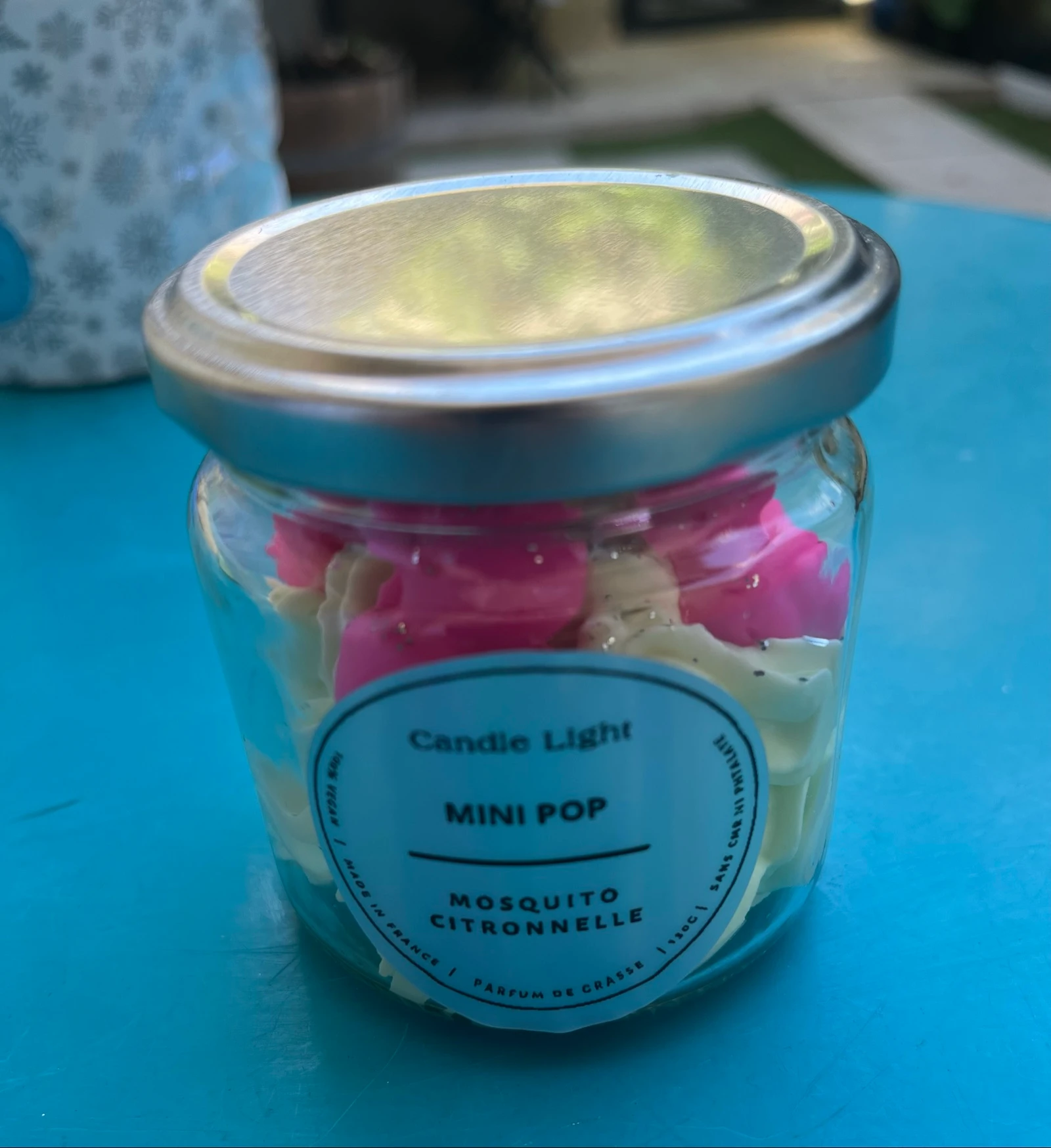 Bougie Mini Pop Citronnelle – anti‑moustiques • 130 g • artisanale ✨